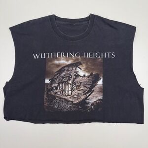 Wuthering‎ Heights Band Tee Cropped Muscle Tank Salt Shipwreck Gothic Metal L/XL